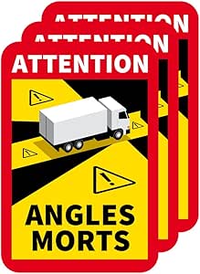 Lot de 10 Étiquettes Angles Morts pour Camion et Poids Lourds