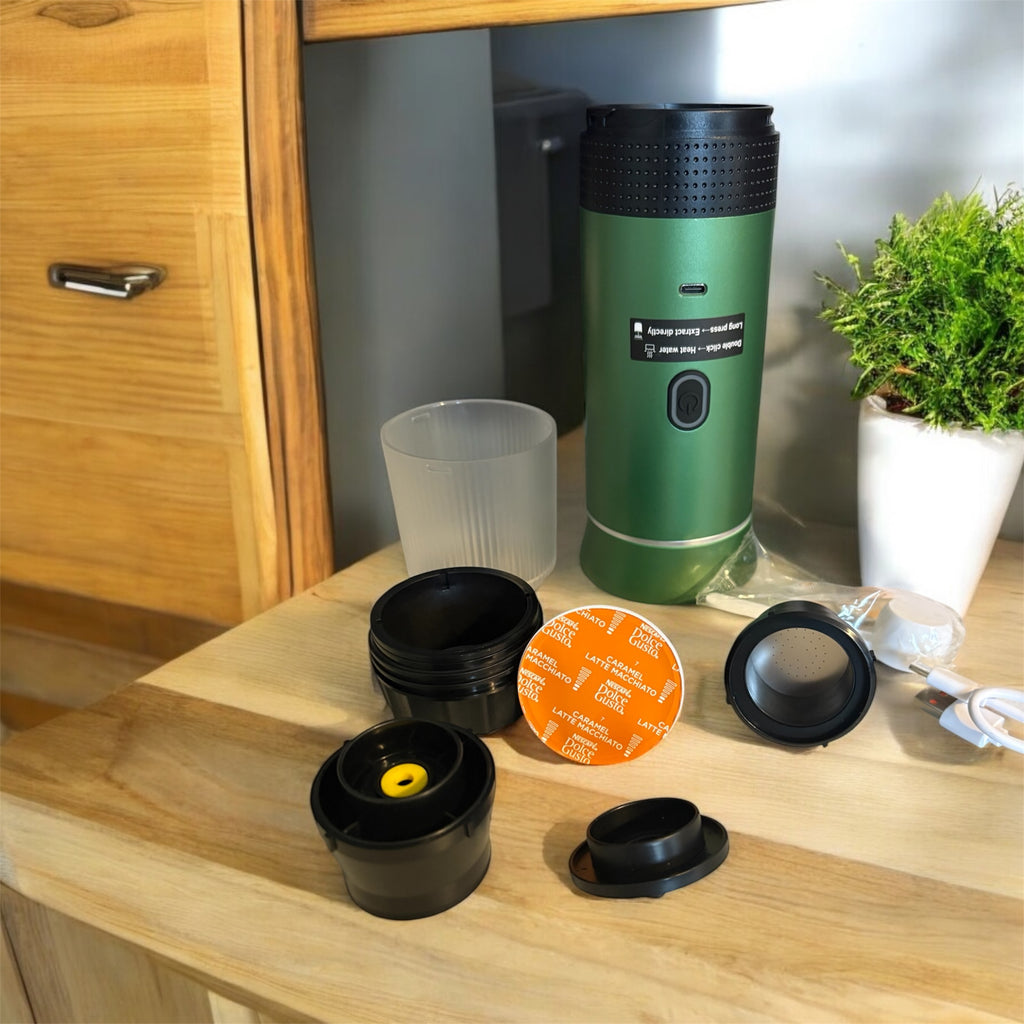 Machine à Café Portable 3-en-1 pour Camion, Voyage et Camping
