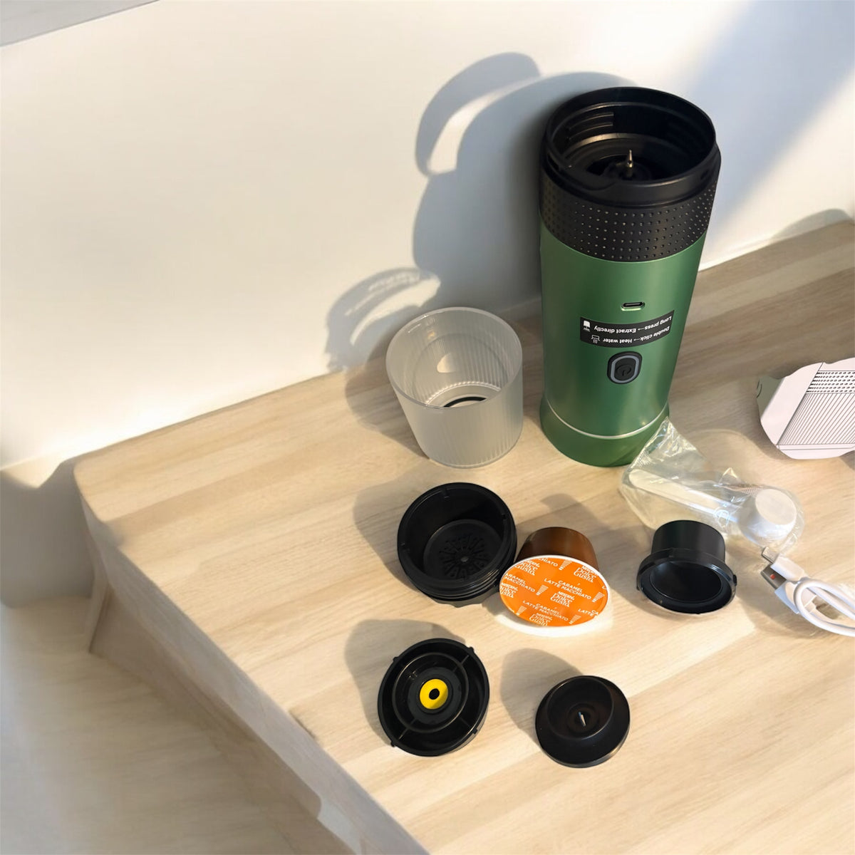 Machine à Café Portable 3-en-1 pour Camion, Voyage et Camping