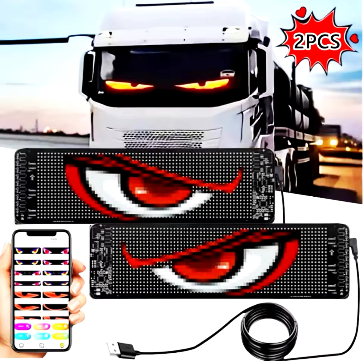 Panneau LED animé