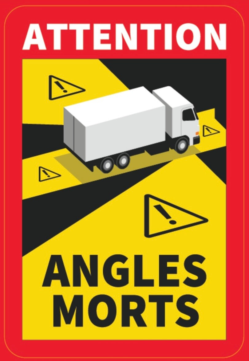 Lot de 10 Étiquettes Angles Morts pour Camion et Poids Lourds