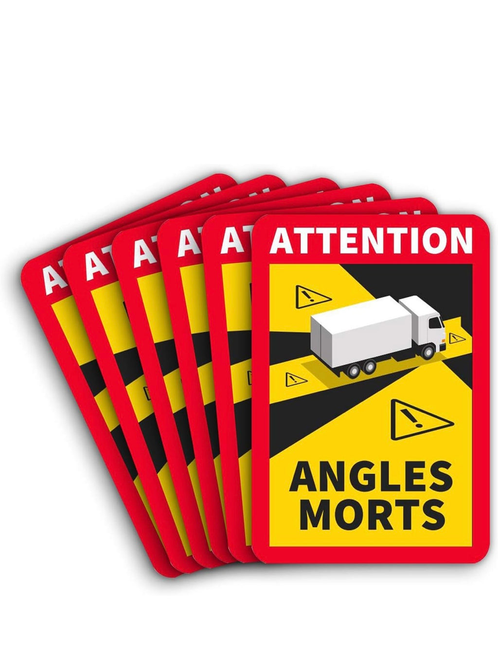 Lot de 10 Étiquettes Angles Morts pour Camion et Poids Lourds