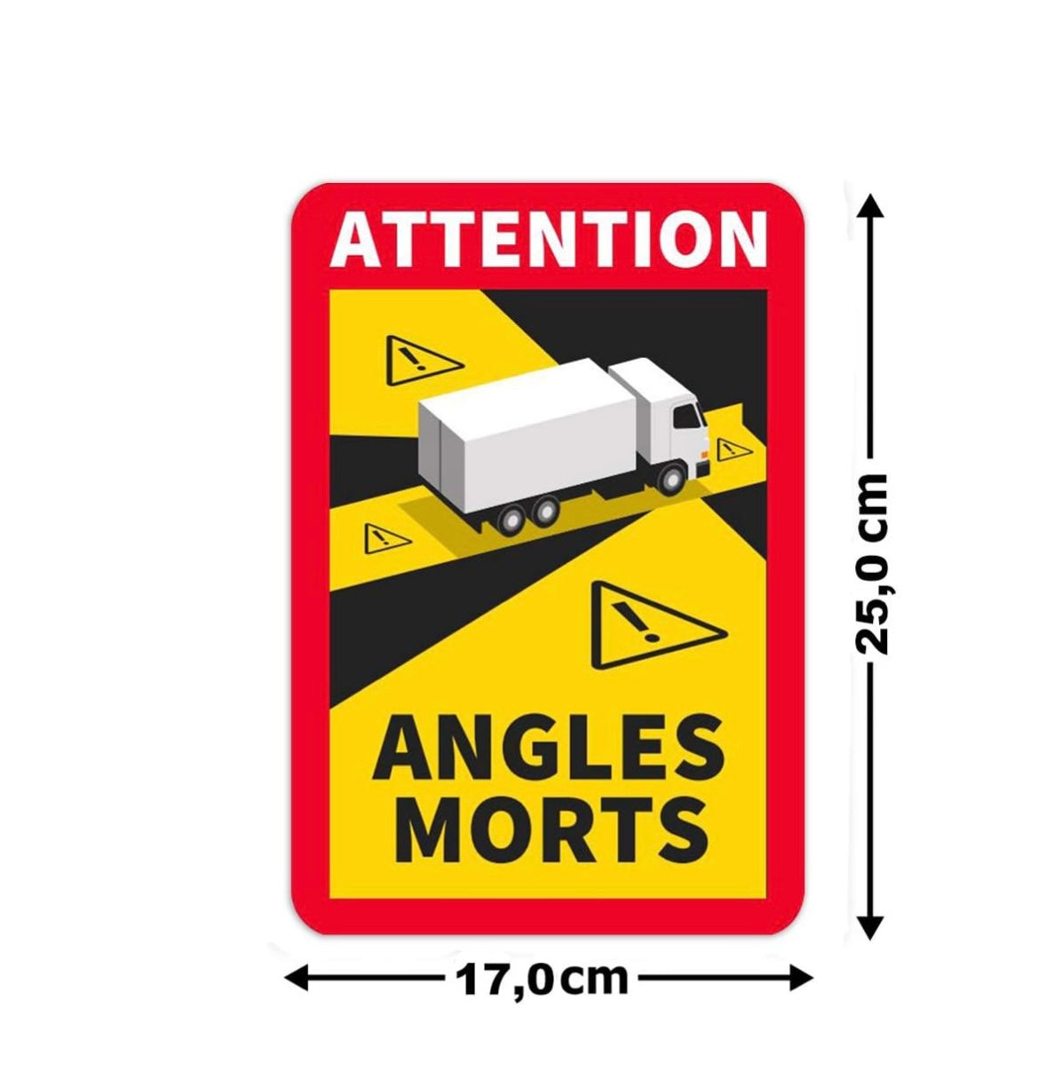 Lot de 10 Étiquettes Angles Morts pour Camion et Poids Lourds