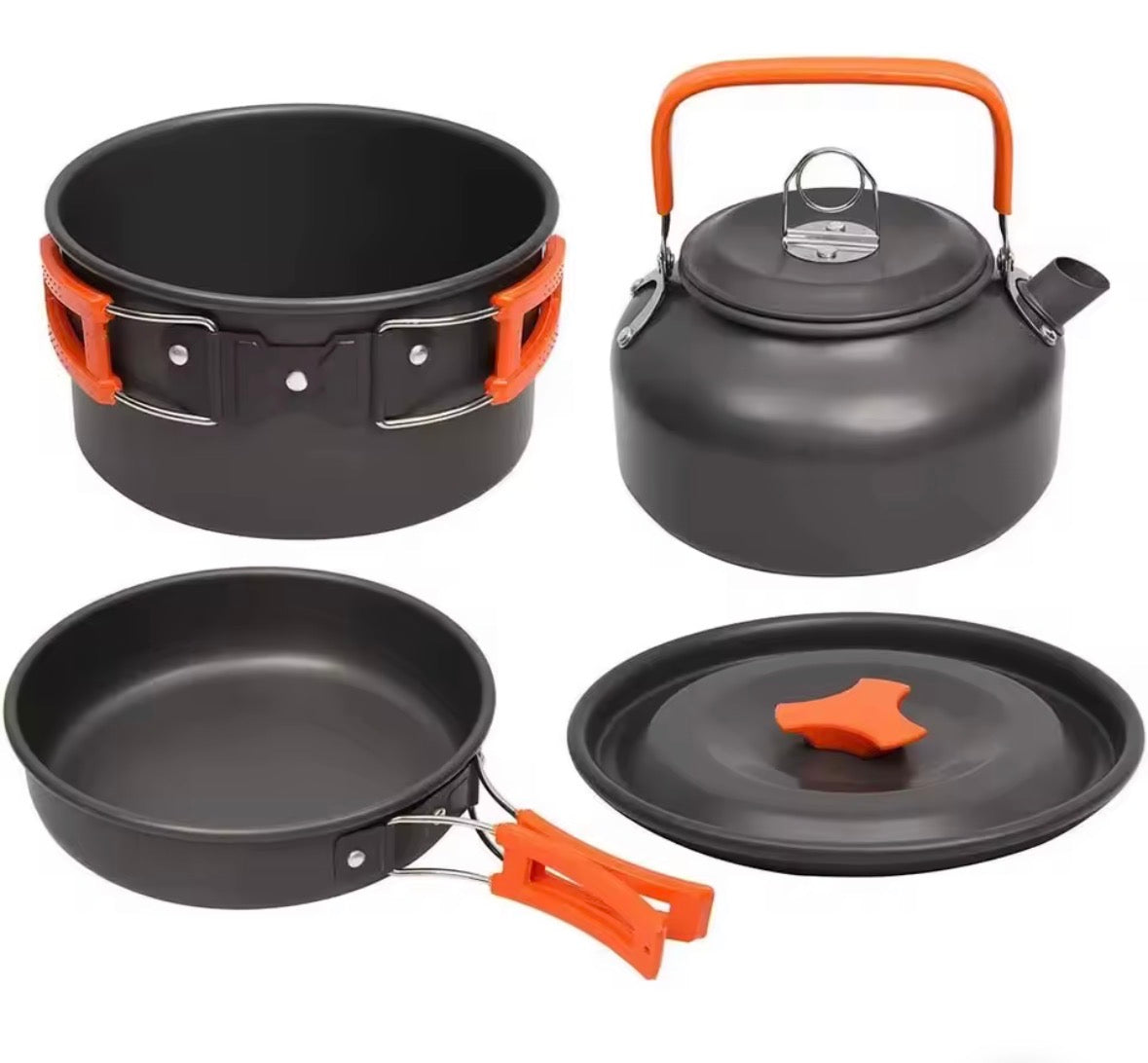 Réchaud à Gaz Portable avec Kit Cuisine 4 Pièces