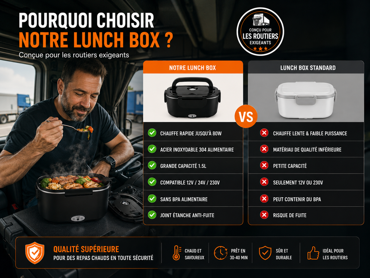 Lunch Box Électrique chauffe rapide parfait pour les routiers