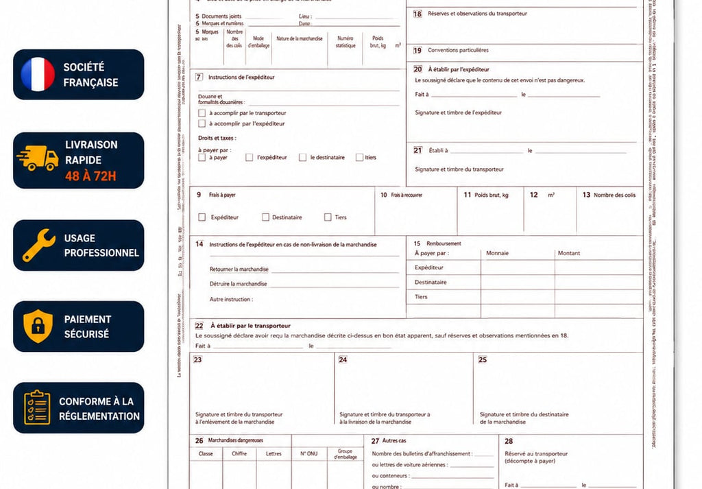 Carnet CMR International Grand Format 25 x 4 Feuillets