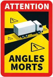 Angles morts - Camion - FRA - adhésif