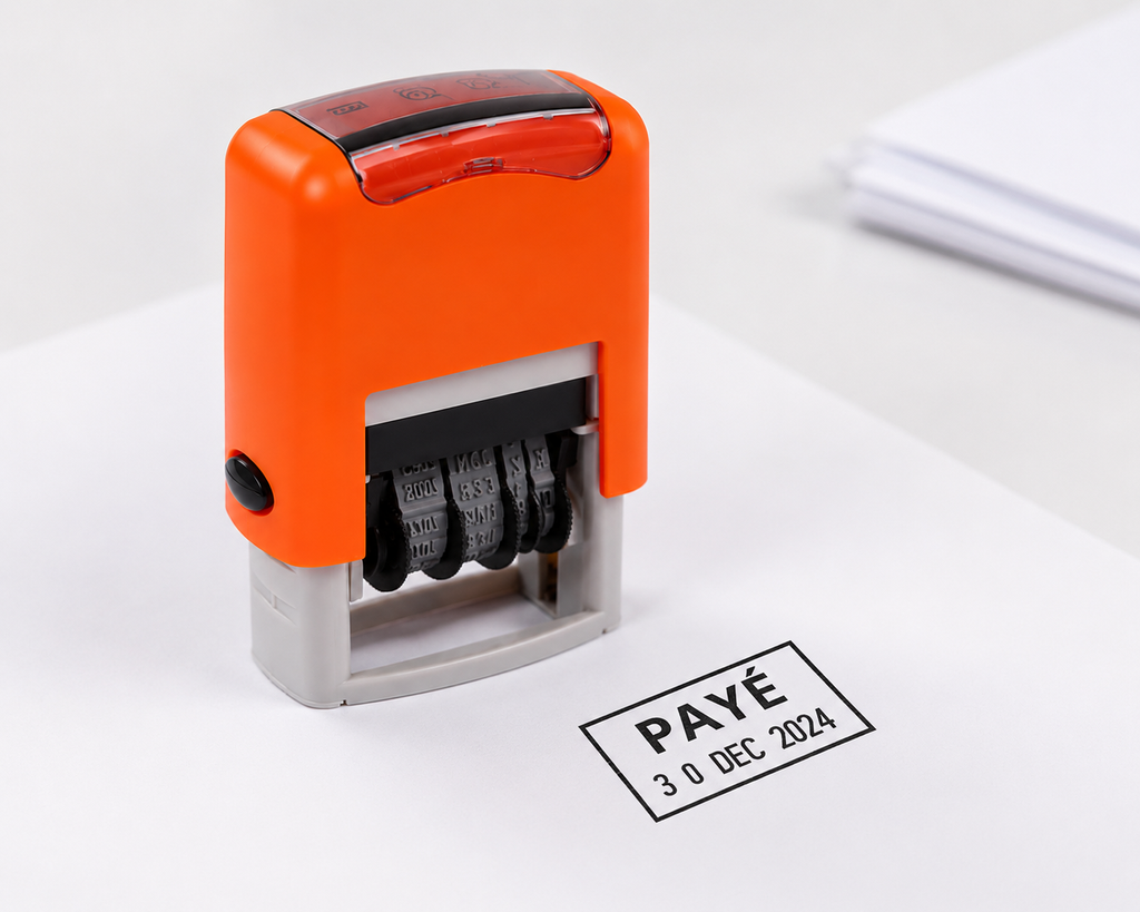 Tampon Dateur Automatique avec Mention PAYÉ