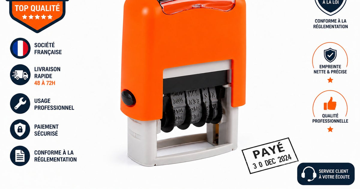 Tampon Dateur Automatique avec Mention PAYÉ