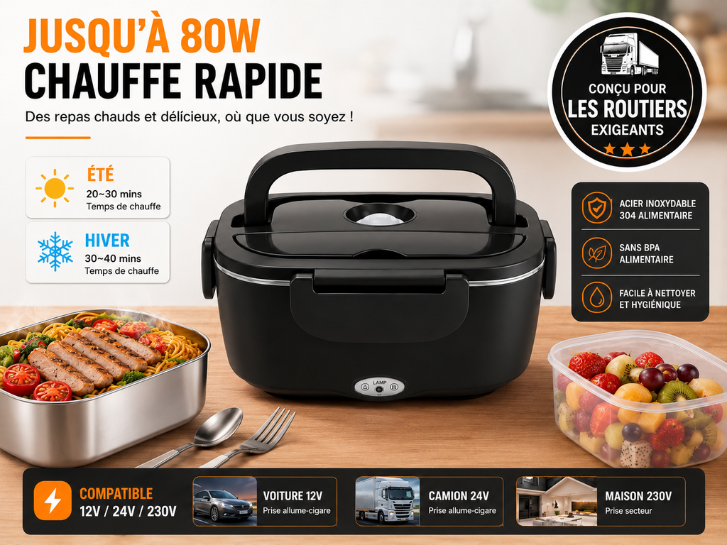 Lunch Box Électrique chauffe rapide parfait pour les routiers