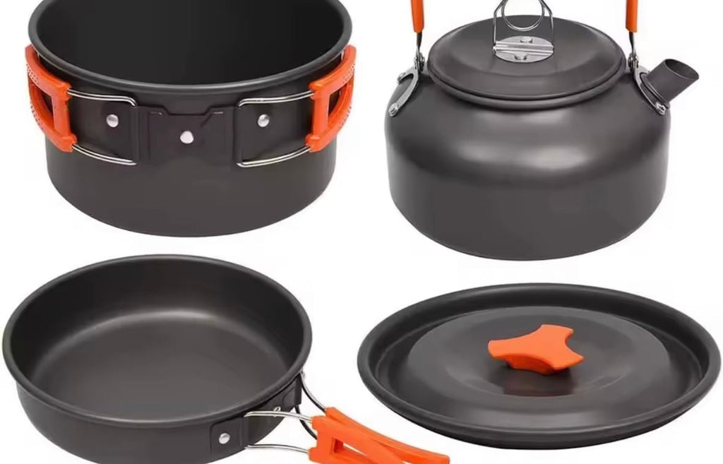 Set de Cuisine de Camping 4 Pièces pour Chauffeurs Routiers et Voyageurs