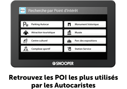 SNOOPER AC6600 - points d'intérêt spéciaux autocars