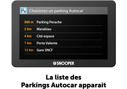 SNOOPER AC6600 - recherche de parkings autocars