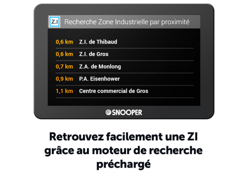 SNOOPER PL6600 - recherche par zones industrielles