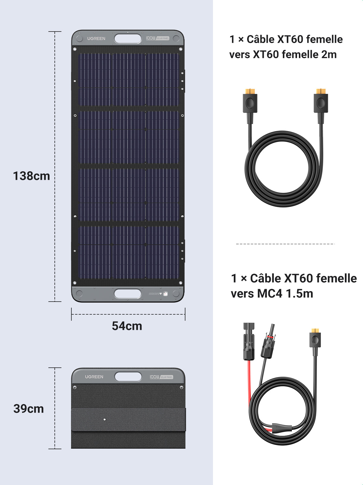 UGREEN SC100 - connectique XT60 et branchement en parallèle