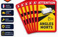 Lot de 10 Étiquettes Angles Morts pour Camion et Poids Lourds