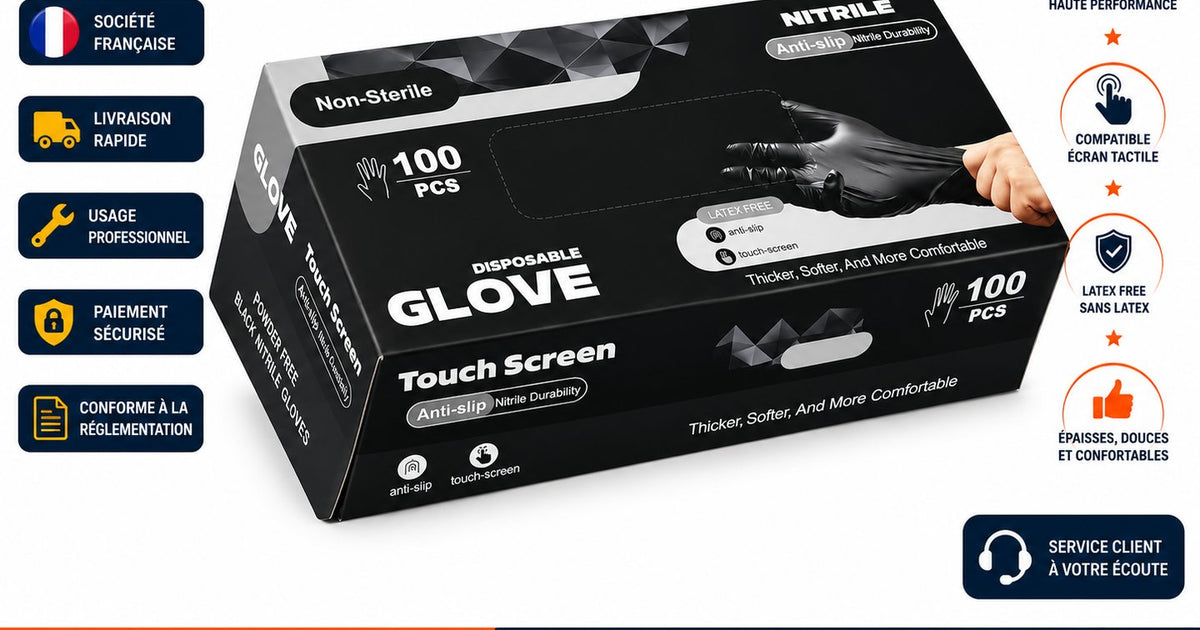 Gants Jetables en Nitrile Professionnels – Résistants et Sans Latex