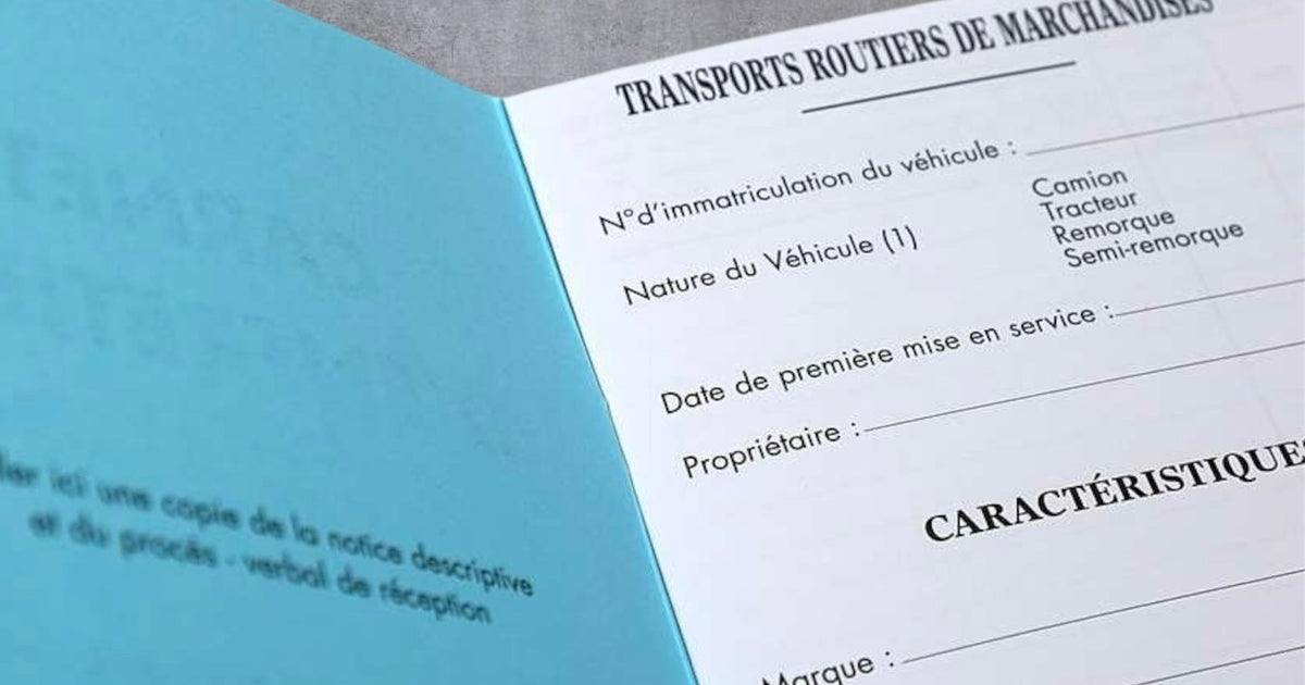 Livret d'entretien marchandises