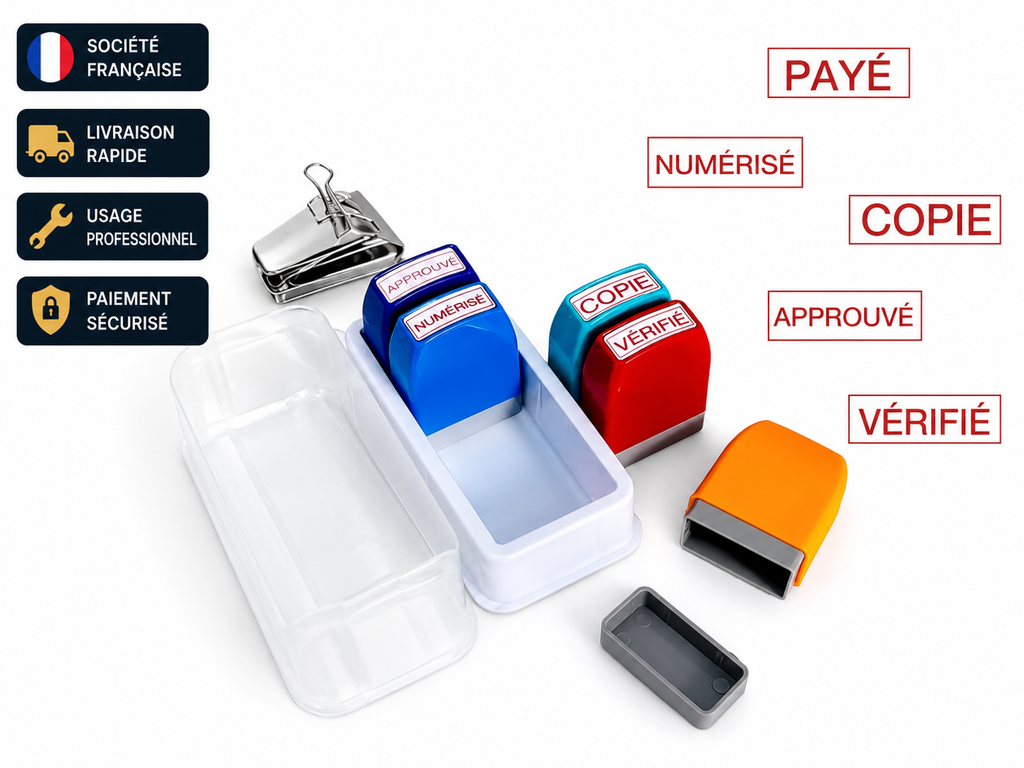 Lot de 5 Tampons Administratifs Automatiques