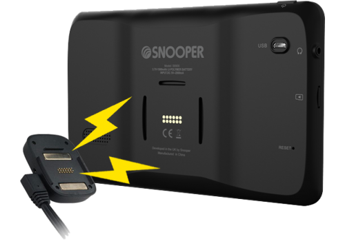 SNOOPER PL6600 - support ventouse alimenté et aimanté