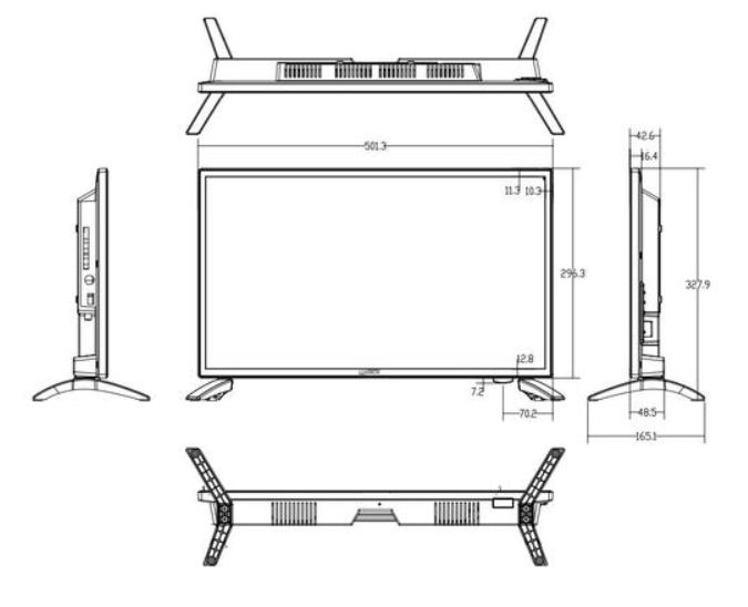 LUXMOV Smart TV 21,5" Full HD 12/24V ECE R10
